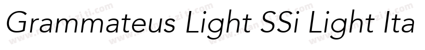 Grammateus Light SSi Light Italic字体转换